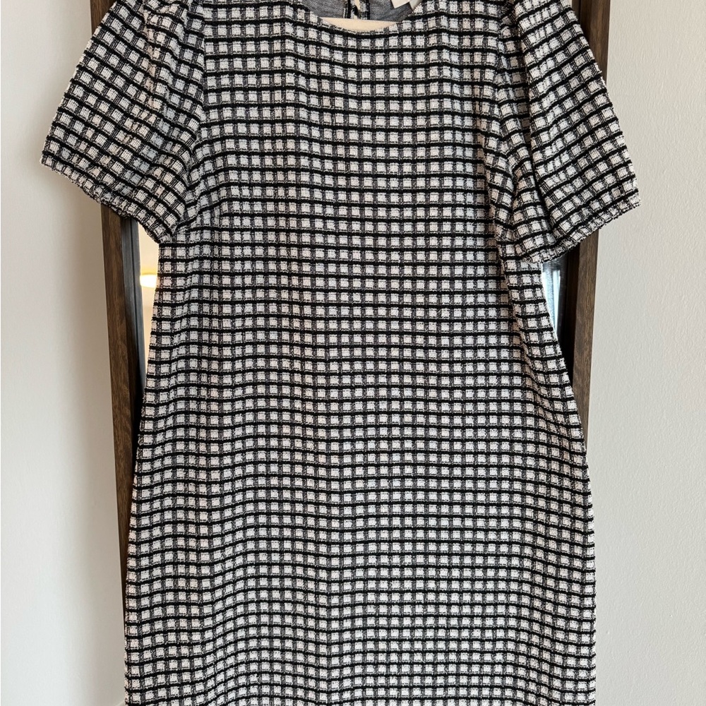 Stylish Black and White Checkered Dress